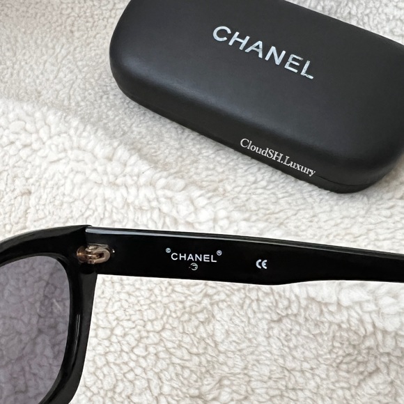 Auth Chanel Vintage CC Logo Black Cat Eye Sunglasses *For Small face frames - Picture 9 of 13